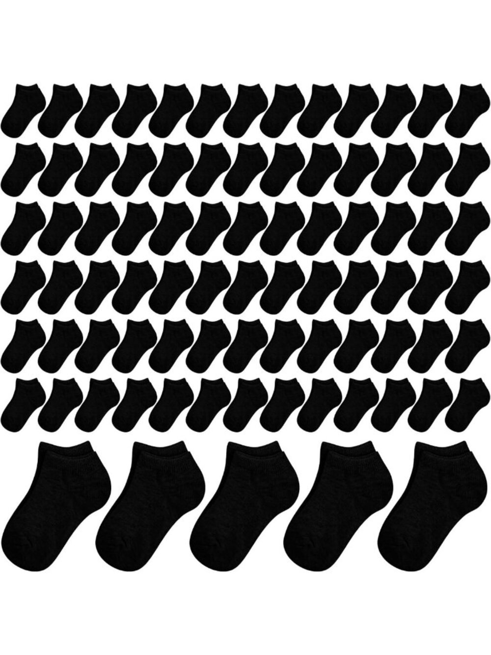 200 Pairs Kids Low Cut Ankle Socks - Breathable, Cushioned, Comfortable for